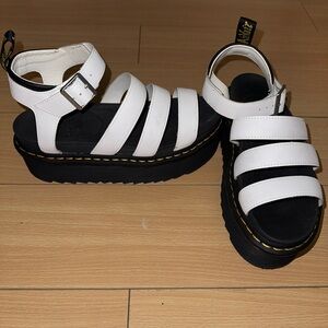 Blaire Hydro leather platform strap sandals